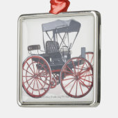 Illustratie van zelfloos vervoer metalen ornament (Links)