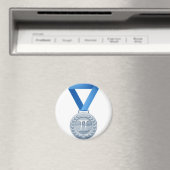 Illustratie van zilveren medaille magneet (Insitu (Vaatwasser))