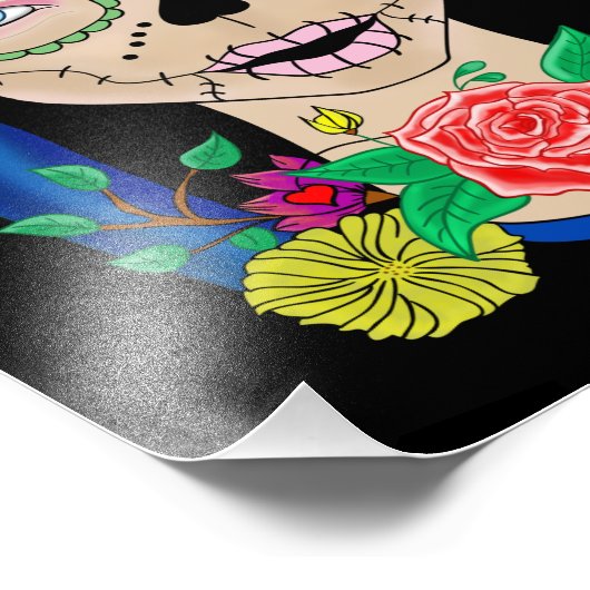 illustratie van Zombie-meisje Foto Afdruk (Hoek)