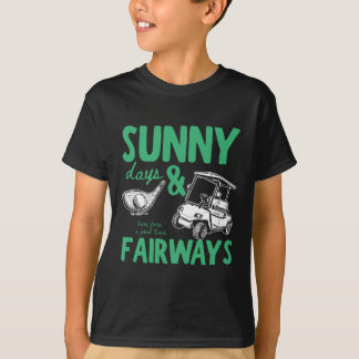 Illustratie van zonnige dagen en fairways t-shirt