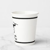 Illustratie van zwarte en witte drone Birthday Par Papieren Bekers (Links)