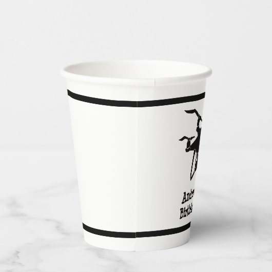 Illustratie van zwarte en witte drone Birthday Par Papieren Bekers (Rechts)