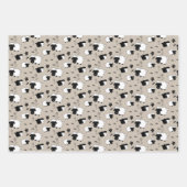 Illustratie van zwarte en witte schapen inpakpapier vel (Voorkant 3)