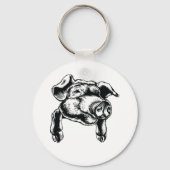 Illustratie Varkens Hoofd Sleutelhanger (Voorkant)