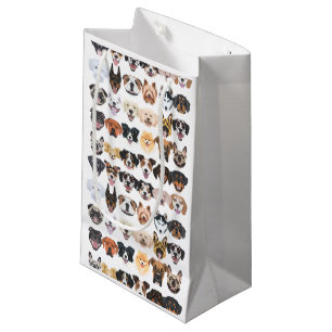 Illustratie - Veel lachende en  honden Klein Cadeauzakje
