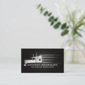 Illustratie verhuiswagen | Transport Visitekaartje (Staand voorkant)