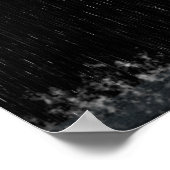 Illustratie Verloren Blauwe Umbrella in Regen Poster (Hoek)