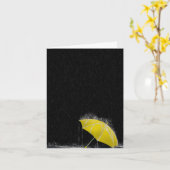 Illustratie Verloren gele baarmoeder in regen Kaart (Gele Bloem)