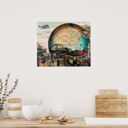  illustratie vervoer poster (Keuken)