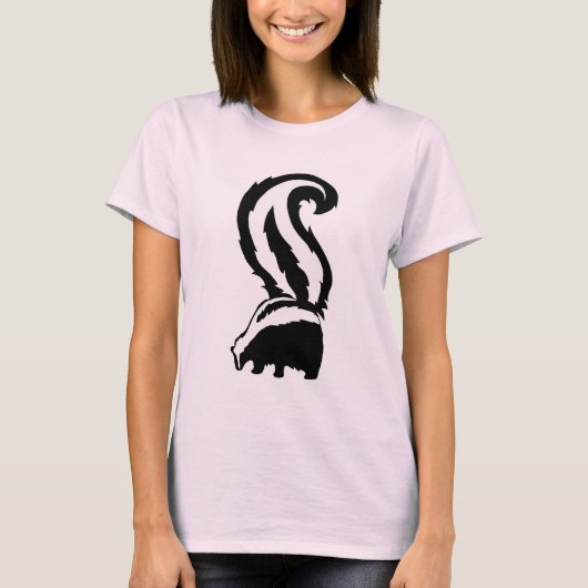 Illustratie Vet en Kute Skunk T-shirt (Voorkant)