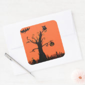 " Illustratie Vierkante Stickers, Glanzend Sticker (Envelop)