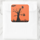 " Illustratie Vierkante Stickers, Glanzend Sticker (Tas)
