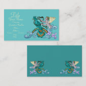 Illustratie Vintage Angel & Peacock Visitekaartje (Voorkant / Achterkant)