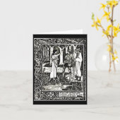 Illustratie Vintage-Aubrey Beardsley 10 Kaart (Gele Bloem)