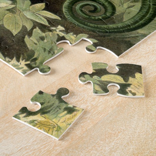 Illustratie Vintage Chameleon Puzzle Legpuzzel (Zijkant)