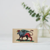 Illustratie Vintage Griffin Visitekaartje (Staand voorkant)