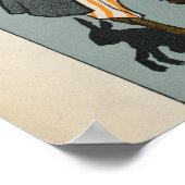 Illustratie vintage konijn kinderboek poster (Hoek)