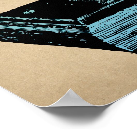 Illustratie Vintage naaimachine Poster (Hoek)