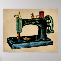 Illustratie Vintage naaimachine