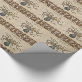 Illustratie Vintage Octopus Kraken Cadeaupapier (Hoek)
