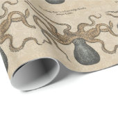 Illustratie Vintage Octopus Kraken Cadeaupapier (Rol Hoek)