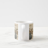 Illustratie Vintage Octopus Kraken Espresso Kop (Achterkant)