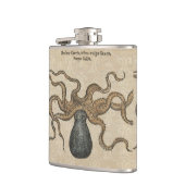 Illustratie Vintage Octopus Kraken Heupfles (Links)
