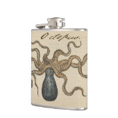 Illustratie Vintage Octopus Kraken Heupfles (Links)