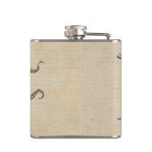 Illustratie Vintage Octopus Kraken Heupfles (Achterkant)