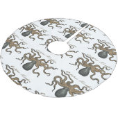 Illustratie Vintage Octopus Kraken Kerstboom Rok (Gekanteld)