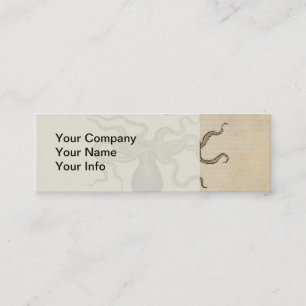 Illustratie Vintage Octopus Kraken Mini Visitekaartje