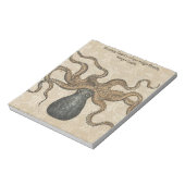 Illustratie Vintage Octopus Kraken Notitieblok (Linkerzijde)