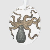 Illustratie Vintage Octopus Kraken Ornament (voorkant)