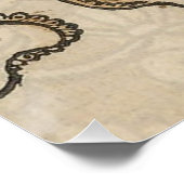 Illustratie Vintage Octopus Kraken Poster (Hoek)