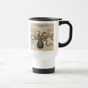 Illustratie Vintage Octopus Kraken Reisbeker