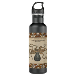 Illustratie Vintage Octopus Kraken Waterfles