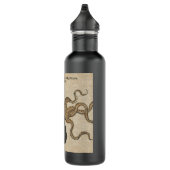 Illustratie Vintage Octopus Kraken Waterfles (Rechts)