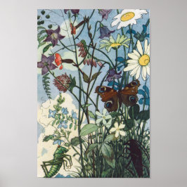 Illustratie vintage poster Else Wenz Vietor