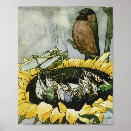 Illustratie vintage poster Else Wenz Vietor (Voorkant)
