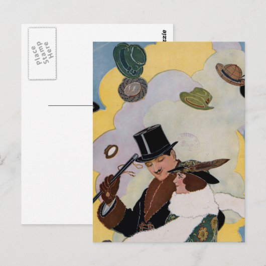 Illustratie Vintage Puck Magazine Briefkaart (Voorkant / Achterkant)