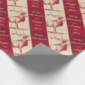 Illustratie Vintage rendieren Cadeaupapier (Hoek)