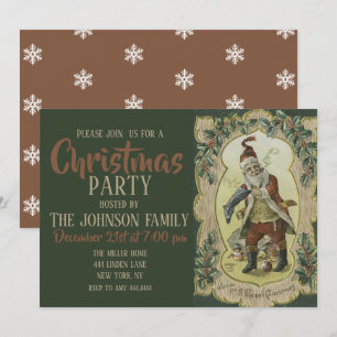 Illustratie Vintage Santa claus Kaart