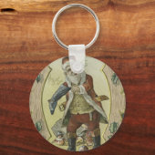 Illustratie Vintage Santa claus Sleutelhanger (Voorkant)