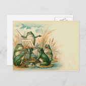 Illustratie Vintage van Frog Chorus Briefkaart (Voorkant / Achterkant)