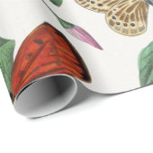 Illustratie Vintage vlindervlinder ompakken Cadeaupapier (Rol Hoek)