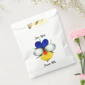 Illustratie Viola Flower w/ Custom Message Bedankzakje (Gezegeld)