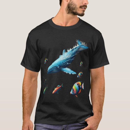 Illustratie vis zeeforel t-shirt (Voorkant)