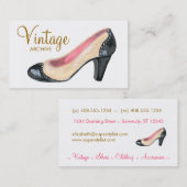 Illustratie Visitekaartjes voor de hoge-hielpomp (Voorkant / Achterkant)