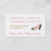 Illustratie Visitekaartjes voor de hoge-hielpomp (Achterkant)