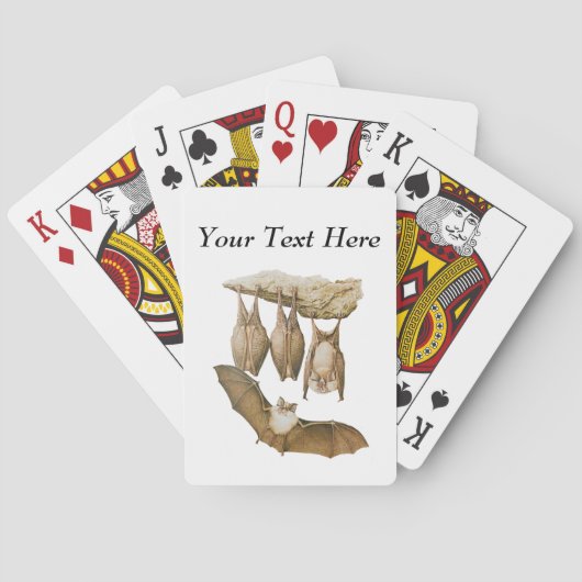 Illustratie  vleermuizen, tekening van dieren speelkaarten (Achterkant)